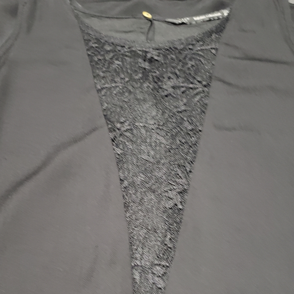 Zara Trafaluc Sz Medium Black & Lace Sheath Dress - Picture 2 of 12